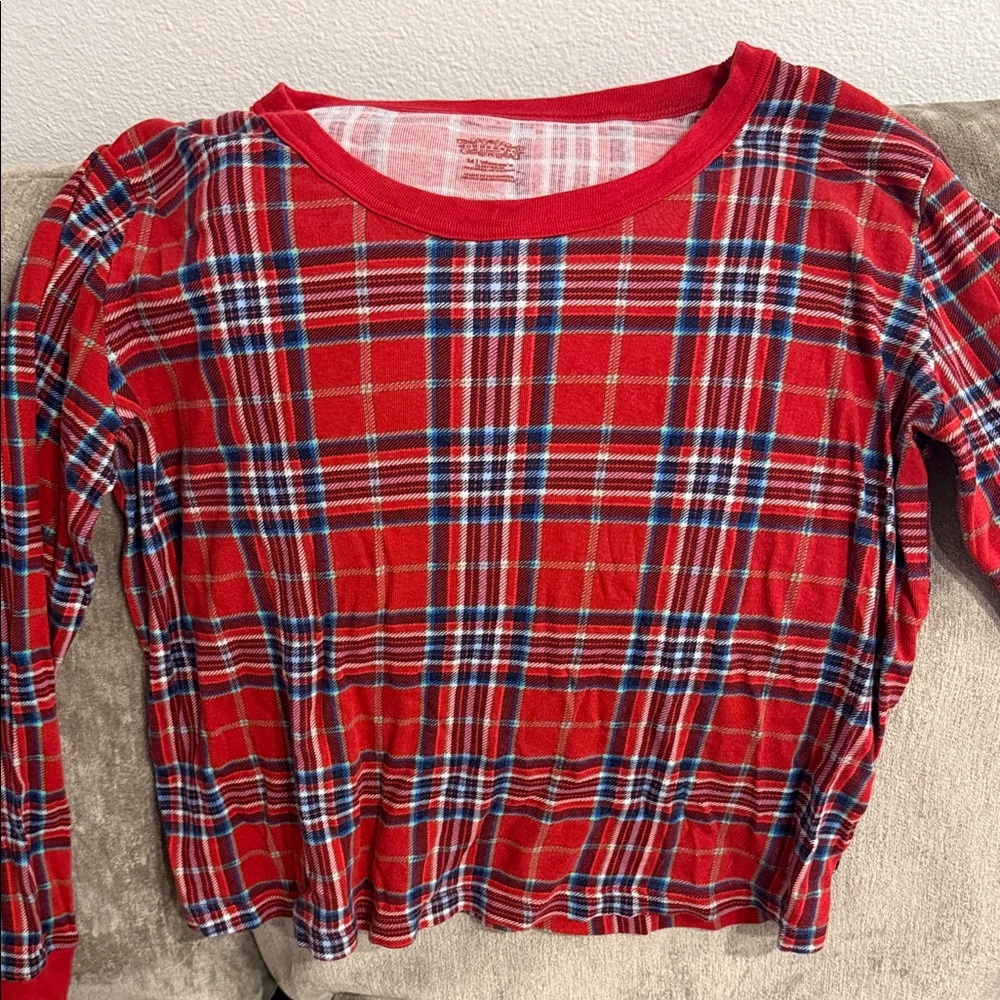 Target Red Plaid Long Sleeve Tee